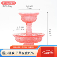 琉璃護(hù)法杯擺件供杯香杯香家七寶琉璃八供杯供果供酒杯凈水杯 大號(hào)紅色