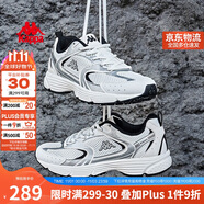 卡帕（Kappa）男鞋秋季網面運動鞋男款透氣老爹鞋子男百搭休閑跑步鞋 經典白 41