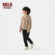 無印良品（MUJI）大童 可水洗羊毛連帽毛衣開衫兒童針織衫保暖冬季 CB19CC4A 棕色 110 /56A