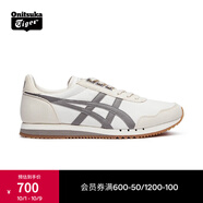 Onitsuka Tiger鬼塚虎男女款慢跑鞋輕便潮流舒適休閑鞋子時(shí)尚運動(dòng)鞋DUALIO 米色/灰色 39.5