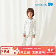 麗嬰房男女寶寶純棉內衣套裝嬰兒童睡衣套裝男童套裝純棉套裝空調服 【秋冬款】玉湖藍兩?？?130 CM/8歲