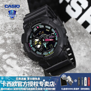 卡西歐（CASIO）【圣誕禮物】男手表G-SHOCK黑武士悟空黑金潮流時(shí)尚運動(dòng)電子表 GA-110MF-1APR霓虹黑武士