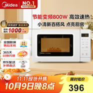 美的（Midea）變頻小清新微波爐 液晶屏幕 磨砂面板 小型20L家用 匠心工藝（PM2002）