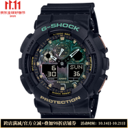 卡西歐（CASIO）GA-100新古典主義黑色防水耐沖擊手表腕表GA100RC-1A奢 黑色