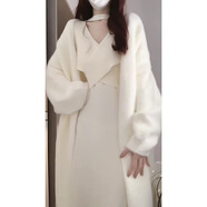 冬季連衣裙矮個(gè)子145秋冬女性短針織連衣裙150高腰法國(guó)韓國(guó)中長(zhǎng)裙 單連衣裙95cm XS