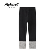 愛(ài)法貝（Alphab）童裝秋季女童打底褲193M241 淺麻灰 120