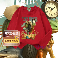 枝甸外國(guó)山海經(jīng)衣服兒童通通哥木棍人衣服男女童春秋裝美國(guó)外山海經(jīng)鯊 【長(zhǎng)袖紅】鐘 120 建議110-120厘米
