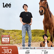Lee【張凌赫代言】涼涼褲25新品726中腰直筒淺藍色男涼感牛仔褲潮 淺藍色 28