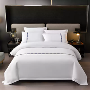 接運貓酒店床上四件套民宿風(fēng)白色床單被子枕芯被套七件套床 經(jīng)典藍色彩條抗皺+速干+寬邊被套 床單款 1.5m床8件套四件套+5斤200