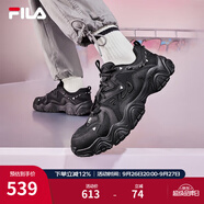 FILA 斐樂(lè)貓爪鞋4代女鞋老爹鞋情侶運(yùn)動(dòng)鞋復(fù)古時(shí)尚休閑鞋網(wǎng)面透氣 【男款】黑-BK 42.5