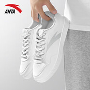 安踏（ANTA）板鞋男2026新款潮流百搭增高經(jīng)典透氣小白鞋子男款男生運動(dòng)休閑鞋 浮云灰-淺灰色鞋帶 41