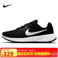 耐克NIKE跑步鞋男緩震透氣REVOLUTION 6運(yùn)動(dòng)鞋DC3728-003黑白40