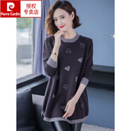 皮爾卡丹2025新款時(shí)尚羊毛衫中長(zhǎng)款低領(lǐng)毛衣女士秋冬季加厚羊絨打底衫洋氣 棕色 M