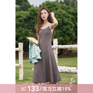 謎秀吊帶連衣裙女2025夏季新款女裝露背辣妹法式茶歇收腰a字裙子 灰色  連衣裙 S