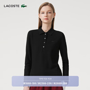 LACOSTE法國鱷魚經(jīng)典款時尚修身商務(wù)翻領(lǐng)長袖POLO衫女|PF5464 031/黑色 M 38/M