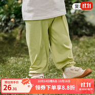 歐孕（OUYUN）新款寶寶春夏季冰涼防蚊褲透氣輕薄燈籠休閑褲冰絲褲 復古綠 130