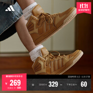 adidas ENTRAP休閑中幫板鞋少年感復(fù)古籃球鞋男女阿迪達(dá)斯官方   土色   42.5