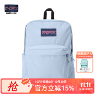 JANSPORT杰斯伯書(shū)包輕便雙肩包男女旅行包簡(jiǎn)約背包電腦包學(xué)生校園 4QUE7G7霧霾藍(lán)-隔層+側(cè)袋
