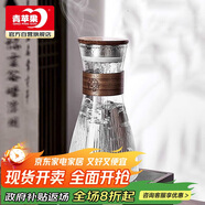 青蘋果耐熱玻璃水壺 新中式豎紋耐高溫泡茶壺 防燙待客圍爐煮茶壺 單壺
