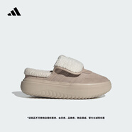 adidas GRAND COURT MULE厚底休閑加絨保暖棉鞋穆勒鞋女阿迪達(dá)斯   奇跡棕/漢玉白/奇跡棕(推薦腳型偏寬偏高選大半碼)   35.5
