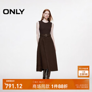 ONLY秋季時(shí)尚針織牛仔拼接修身長(cháng)裙連衣裙女|124342036 E11 鏡瓶棕色 S (160) 80A