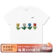 耐克（NIKE）定制服裝 Thorned 晴空郁金香立體充棉品牌logo舒適溫柔運動(dòng)圓領(lǐng) 白色 M