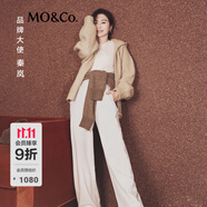 MO&Co.【秦嵐同款active系列】衛(wèi)褲2025冬新品底抓絨彎刀褲MBE4PAT006 砂礫色 S