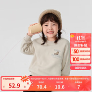 巴拉巴拉童裝兒童衛(wèi)衣秋冬2024男童女童圓領(lǐng)套頭搖粒絨上衣潮208424121216
