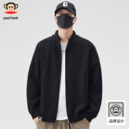 大嘴猴（paul frank）毛衣男冬季新款針織開(kāi)衫外套男休閑保暖男士毛衣外套 黑色 3XL