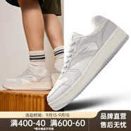 安踏（ANTA）男鞋板鞋厚底增高休閑鞋復古潮流運動鞋百搭板鞋 淺銀灰/象牙白-6 44.5