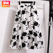 賞峰高腰顯瘦小碎花薄款半身裙女2025夏季新款中長(cháng)款百搭大擺a字裙子 主圖款 S