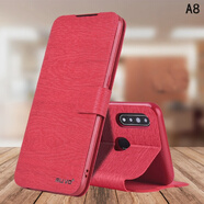 ALIVO適用oppoA5手機(jī)保護(hù)殼A8防摔A7x保護(hù)皮套A7翻蓋A5全包o A8【楓林紅】送鋼化膜 OPPO其他型號