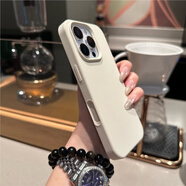 NOYAFA適用iPhone16自帶一體相機(jī)按鍵全包蘋果15promax液態(tài)硅膠殼14/17/13/12/11plus手機(jī)殼帶標(biāo) 大孔防摔/液態(tài)親膚感【古董白】 蘋果16Pro【一體按鍵全包】