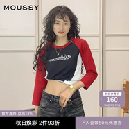 moussy 女裝新款字母印花歐美風(fēng)正肩T恤028GSZ90-0130 080紅色 均碼