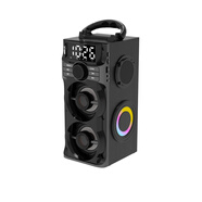 雅蘭仕便攜式戶(hù)外廣場(chǎng)舞藍牙音箱 木質(zhì)黑【支持藍牙/USB/TF卡/音頻輸入】 雙話(huà)筒版【大音量+長(cháng)續航】