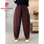 皮爾卡丹（pierre cardin）冬季新款加絨加厚斜紋棉保暖百搭哈能褲 醬紫 2XL 90--135臀圍118長(cháng)97
