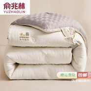 俞兆林學(xué)生母嬰級A類(lèi)華夫格針織提花大豆被 春秋被加厚冬被春秋被冬被棉 拼色-灰白色 150*200cm-5.5斤冬被