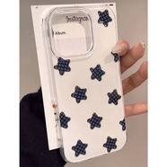 凱蒂貓（hellokitty）格紋星星iPhone1716ProMax手機殼創(chuàng)意新款硬殼適配151413 imd純色-格紋星星 蘋果6S