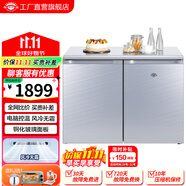 尊貴（ZUNGUI）BCD-219WB 219升臥式冰箱家用變頻風冷無霜小型柜式雙門櫥柜嵌入式廚房矮電冰箱 金鋼銀（定-頻）