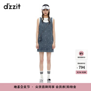 DZZIT【爆款補單】地素明星同款牛仔連衣裙甜美可愛(ài)時(shí)尚百搭女 深藍色 S