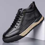 東方駱駝（EASTERN CAMEL）冬季保暖高幫皮鞋男款 黑色 39