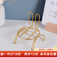 狄頓手機支架創(chuàng)意可愛卡通兔子鐵藝桌面懶人平板電腦IPAD通用手機座 金色