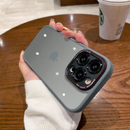 LZL蘋(píng)果15手機(jī)殼金屬鏡頭iphone14promax全包防摔16pro磨砂磁吸外殼1 鈦灰色金屬鏡頭肌膚磨砂不 iPhone16
