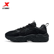 特步（XTEP）運動(dòng)鞋男舒適通勤板鞋輕便百搭小白鞋潮流時(shí)尚情侶休閑鞋女 黑-0010 女款 37