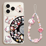 權(quán)速適用蘋果17手機殼iPhone17pro新款16可愛helloKitty透明16promax帶掛鏈16pro女17air套17plus可愛 【唱片KT+掛鏈】透明軟殼-鏡頭保護 iPhone 6s