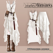 小紅書爆款內(nèi)蒙古草原旅游穿搭波西米亞白色連衣裙子2025夏季海邊 白色吊帶裙+白不規(guī)則半身裙[不含 S 均碼