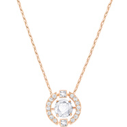 SWAROVSKI施華洛世奇經(jīng)典跳動(dòng)的心鎖骨鏈項(xiàng)鏈送女友禮物 玫瑰金色