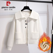 皮爾卡丹今年流行娃娃翻領(lǐng)小香風(fēng)棒球服外套女2025年早秋冬裝新款夾克 白色【加絨】 加厚 M 105斤以?xún)?
                                         title=