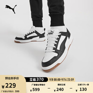 彪馬（PUMA）經(jīng)典復(fù)古熊貓配色百搭休閑板鞋男女同款REBOUND 369866 白-黑色-16 46