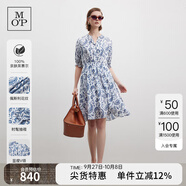 Marc O'Polo/MOP 【商場(chǎng)同款】夏季小立領(lǐng)萊賽爾司馬克腰印花連衣裙女 佩斯利印花J09 S